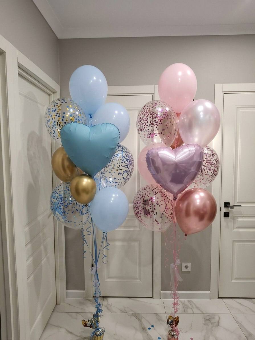 Фонтан шаров «Пастельная нежность»